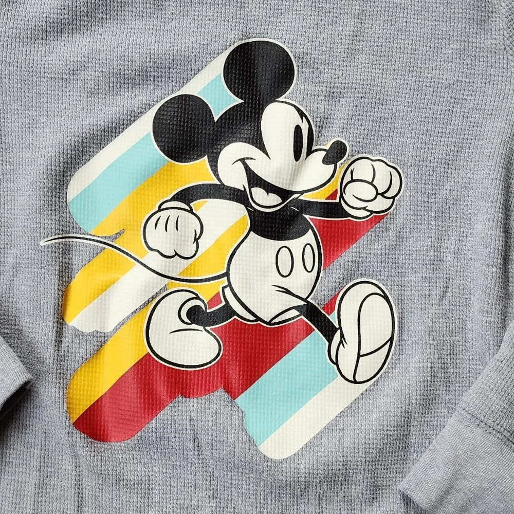 Disney Jumping Beans Mickey Mouse Long Sleeve Waffle Knit Jersey Size 5T